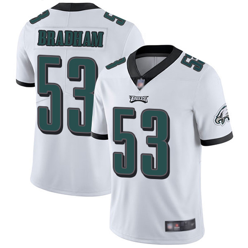 Men Philadelphia Eagles #53 Nigel Bradham White Vapor Untouchable NFL Jersey Limited Player Football